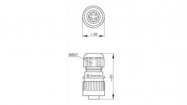 Motor Kabeldose CA 3 LD  934 125-100